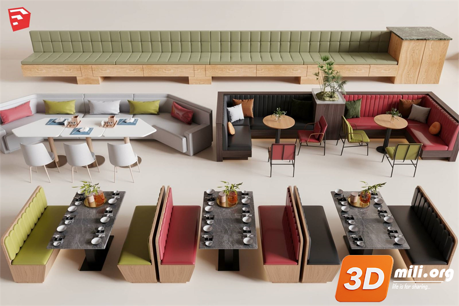 Cafe Furniture Skp Files 